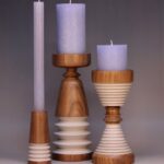 Kandelaar hotenhout Spindle draaien kandelaars