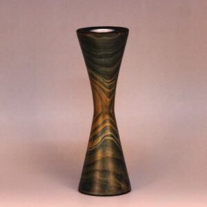 Kandelaar hout groen Kandelaar gekleurd hout